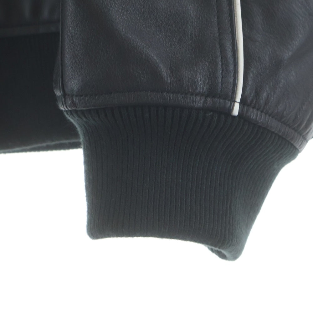 SUPREME(シュプリーム) 25SS ×NIKE Leather Varsity Jacket レザー バーシティ ジャケット ブラック