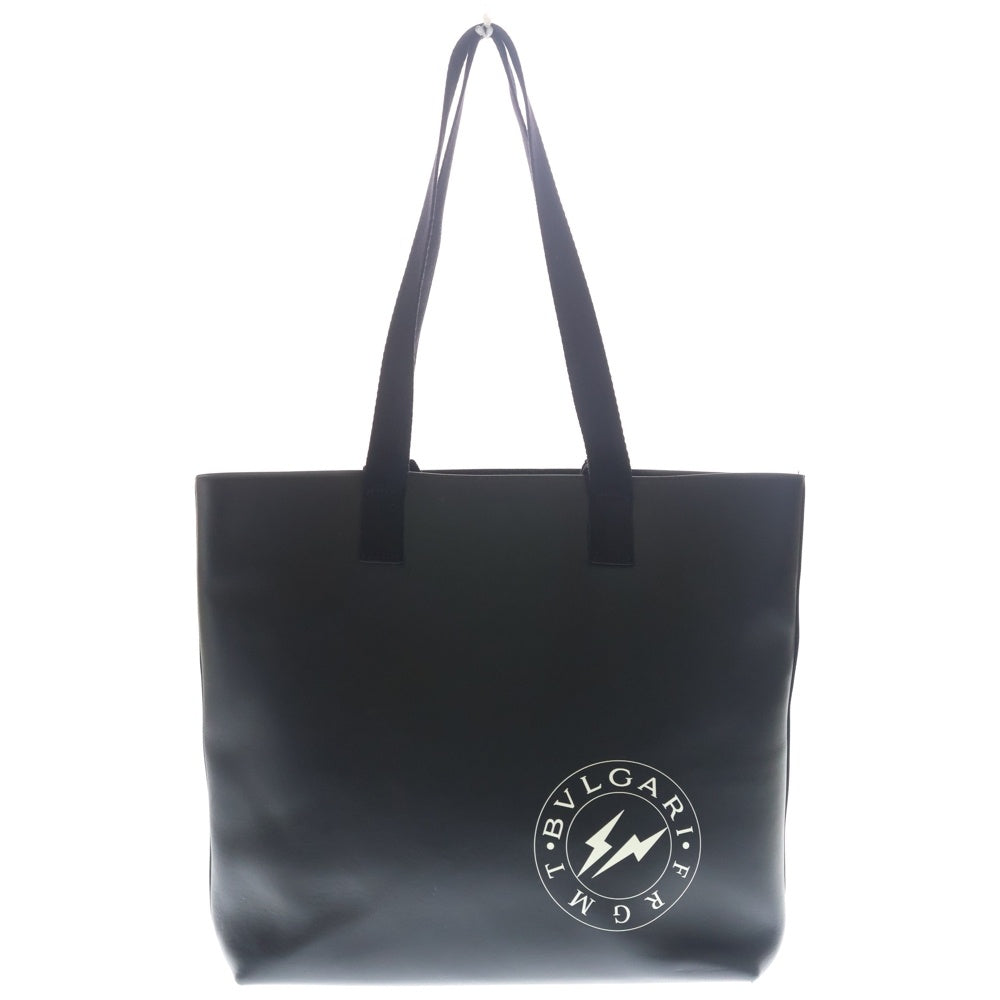 BVLGARI(ブルガリ) ×FRGMT Leather Tote フラグメント レザートートバッグ ブラック レディース