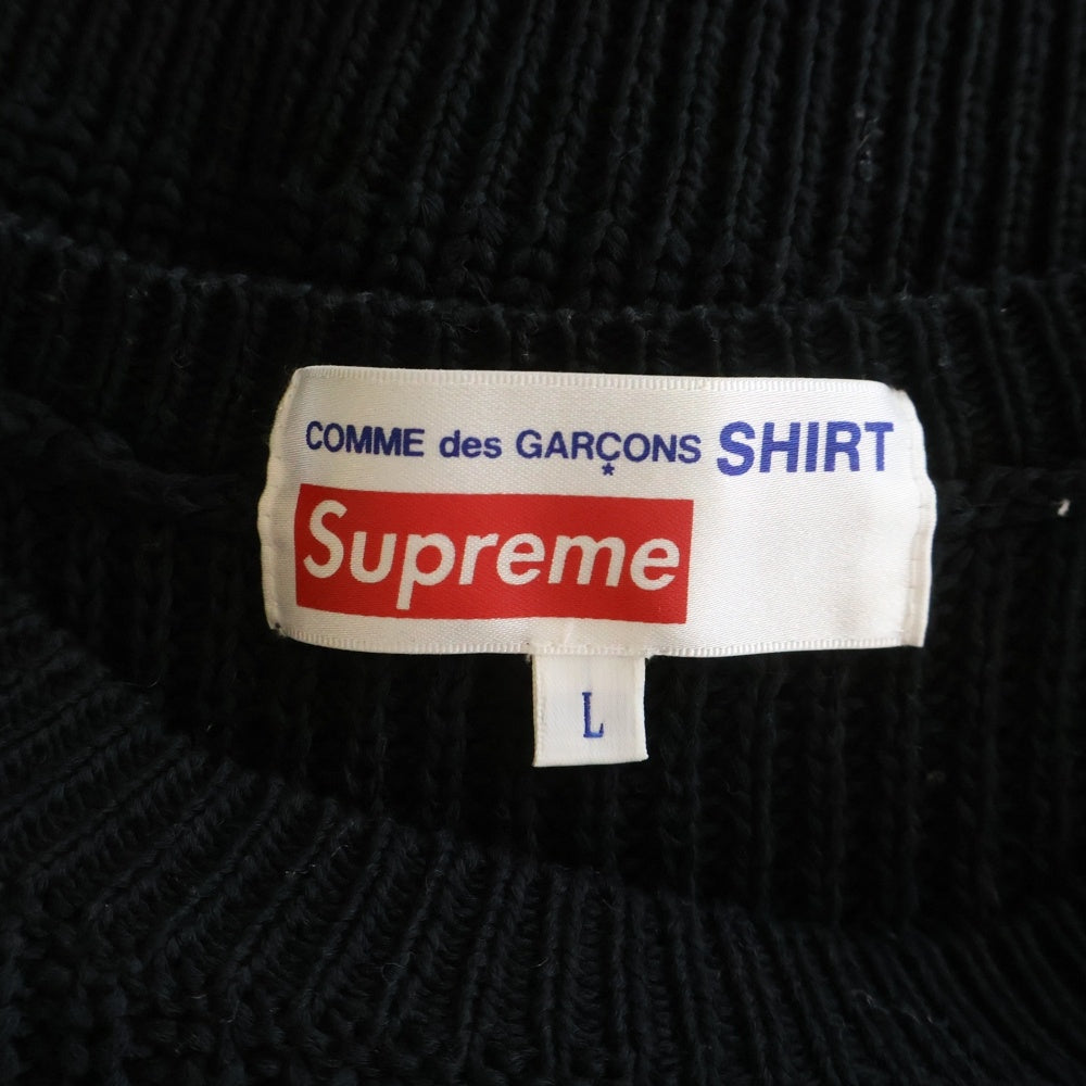 SUPREME(シュプリーム) 18AW ×Comme des Garcons SHIRT Sweater コム デ ギャルソンシャツ ニット セーター ブラック