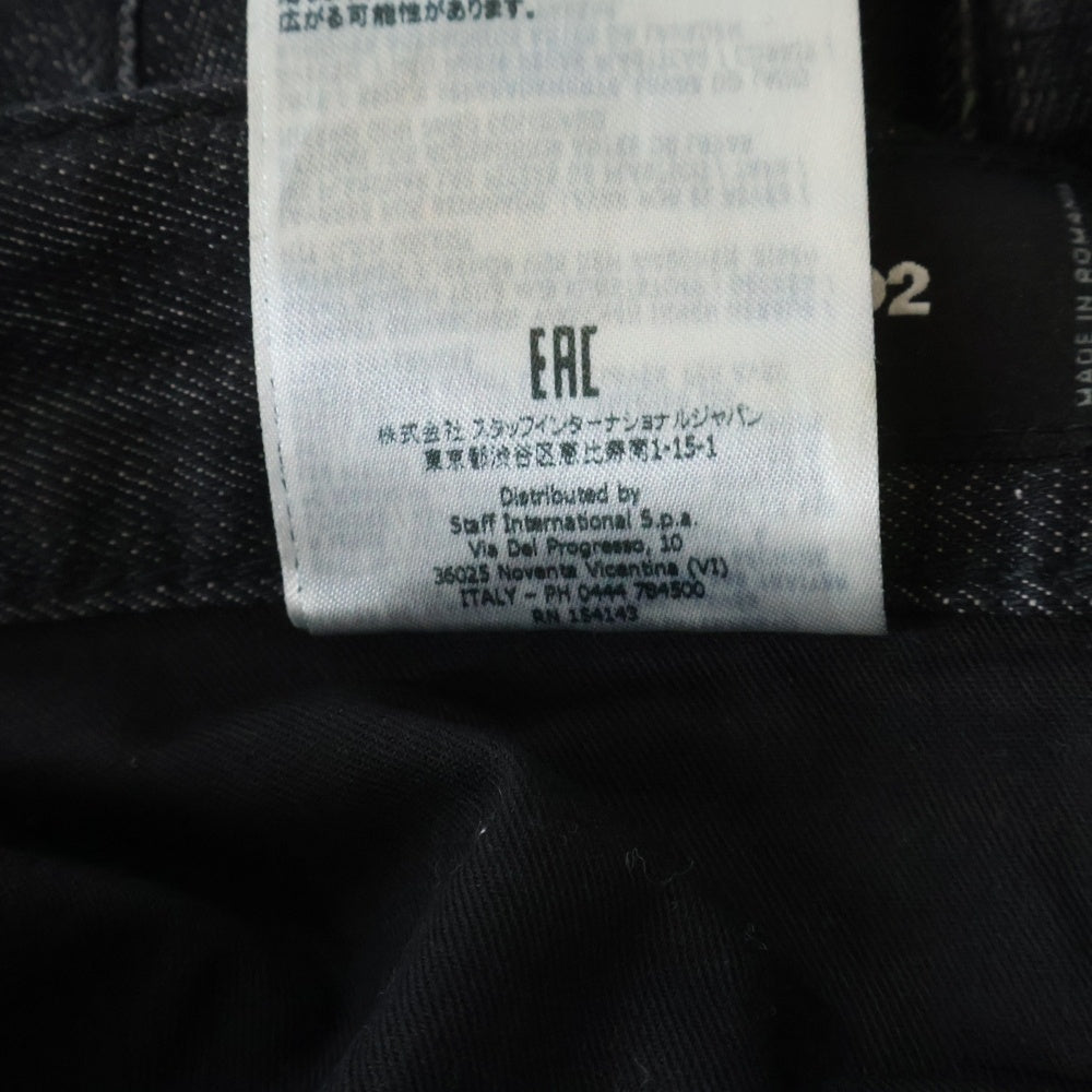 DSQUARED2(ディースクエアード) 22AW ペイント加工 スキニーデニムパンツ ブラック S79LA0047