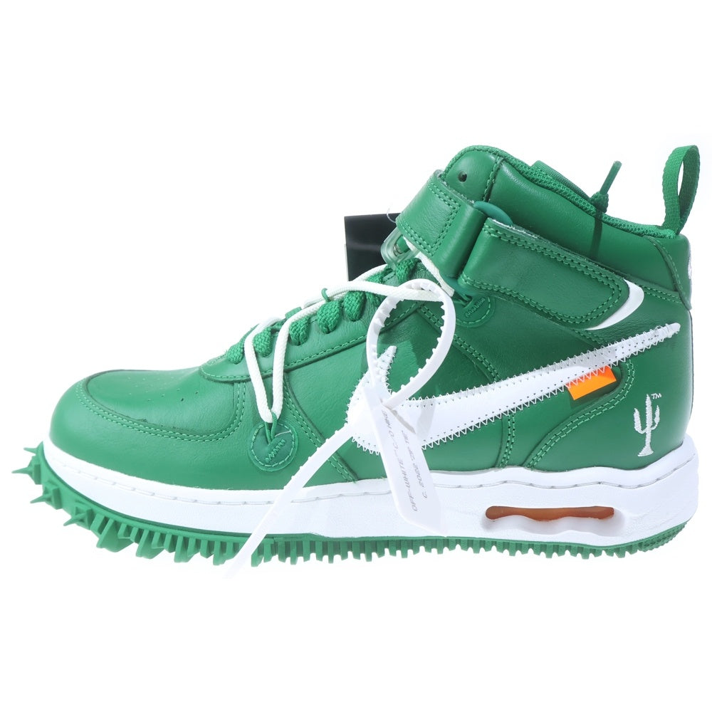 NIKE(ナイキ) ×OFF-WHITE AIR FORCE1 MID SP LTHR オフホワイト エアフォース1 ミッドカットスニーカー グリーン US9.5/27.5cm DR0500-300