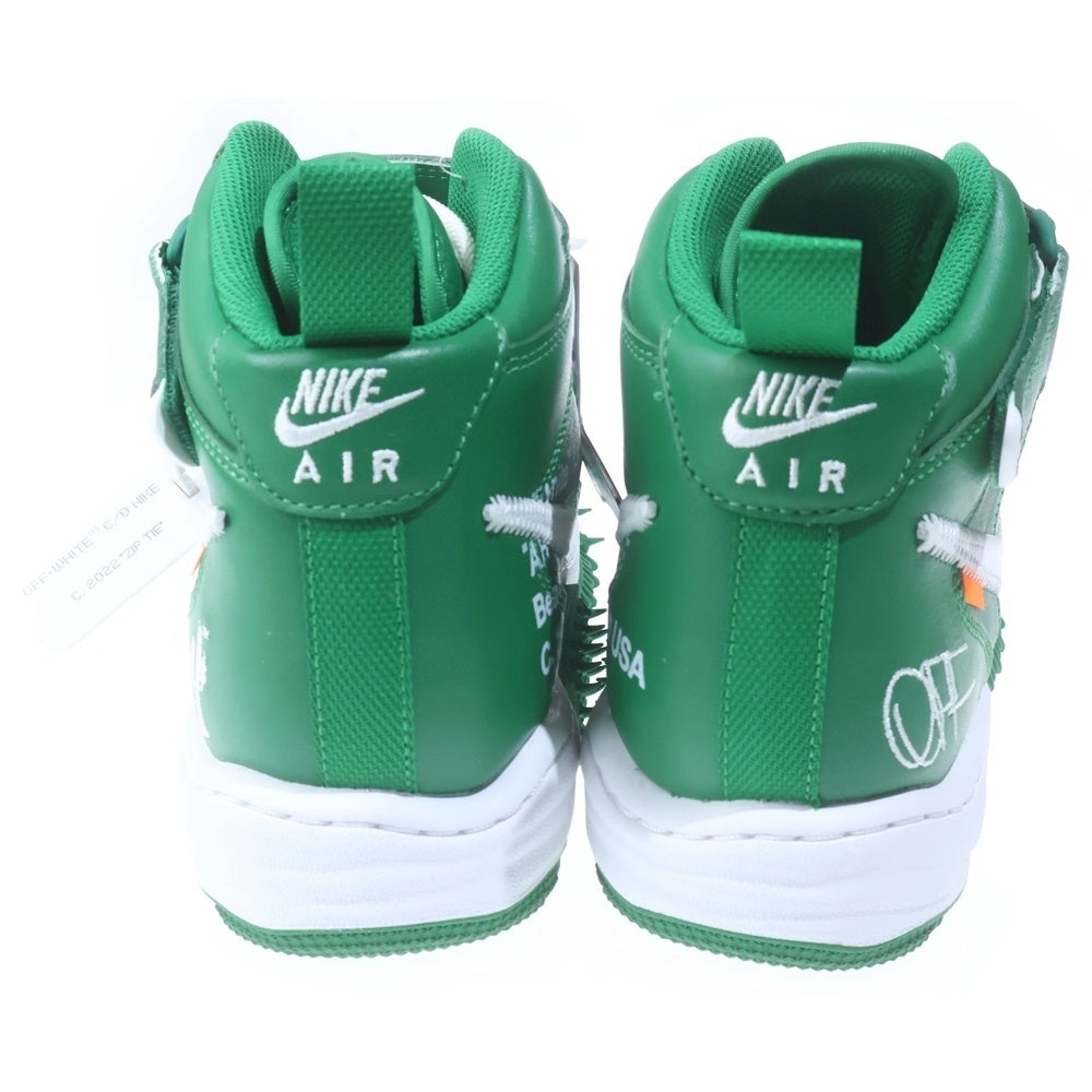 NIKE(ナイキ) ×OFF-WHITE AIR FORCE1 MID SP LTHR オフホワイト エアフォース1 ミッドカットスニーカー グリーン US9.5/27.5cm DR0500-300