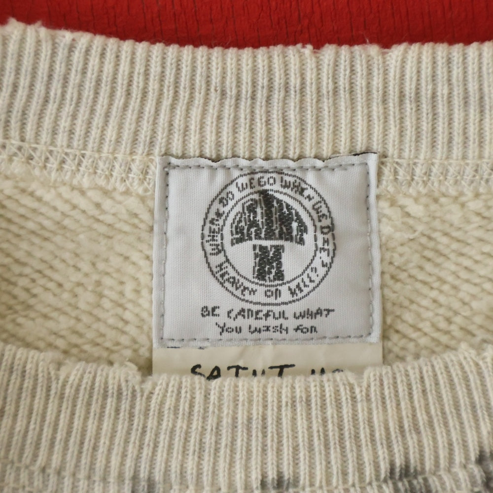 SAINT MICHAEL(セントマイケル) 21AW ×Emotionally Unavailable EU STM SS SWEAT エモーショナリーアンベイラブル 半袖スウェットTシャツ アイボリー EU-A21-0000-052