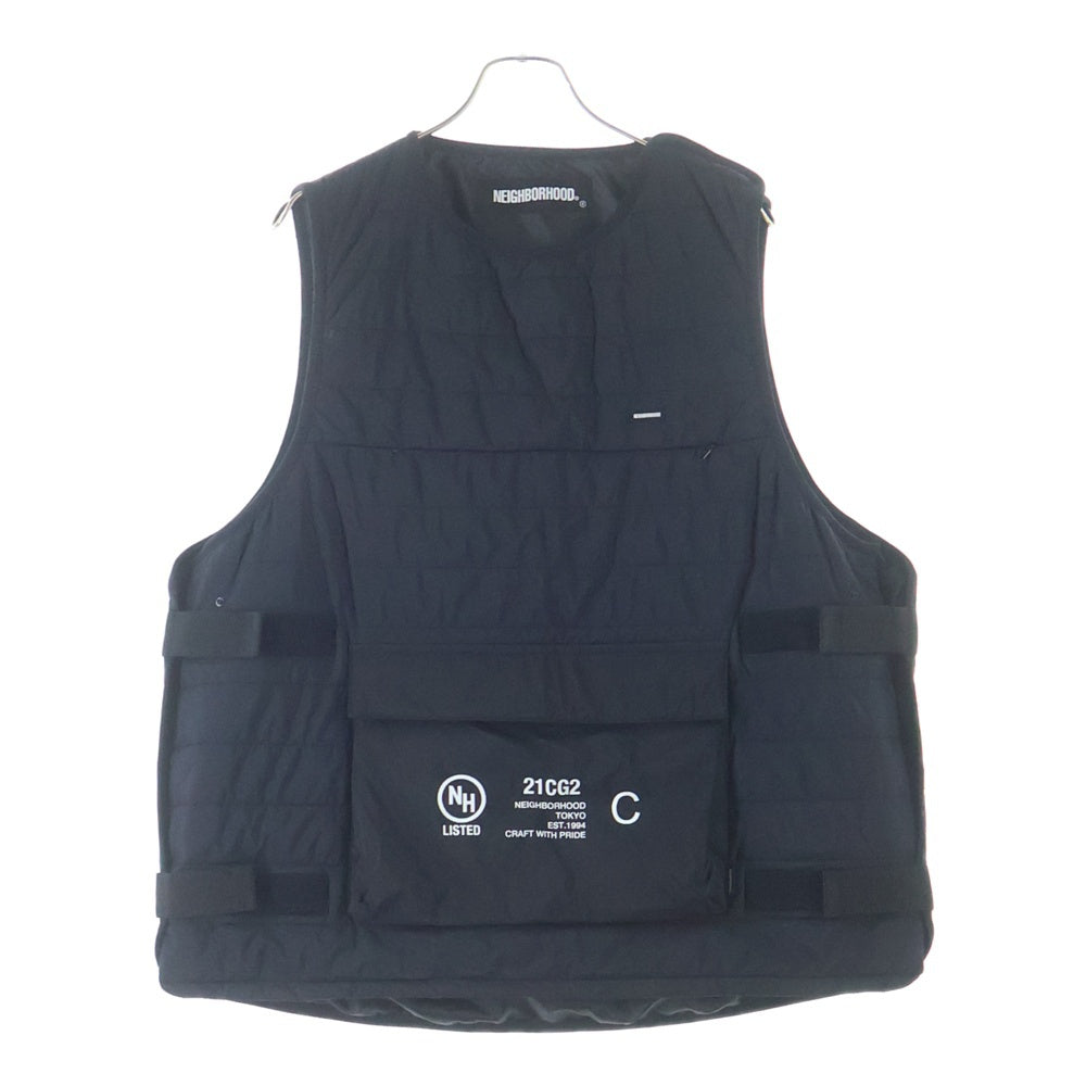 NEIGHBORHOOD(ネイバーフッド) 21AW PUFF/N-VEST パファー ナイロンベスト ブラック