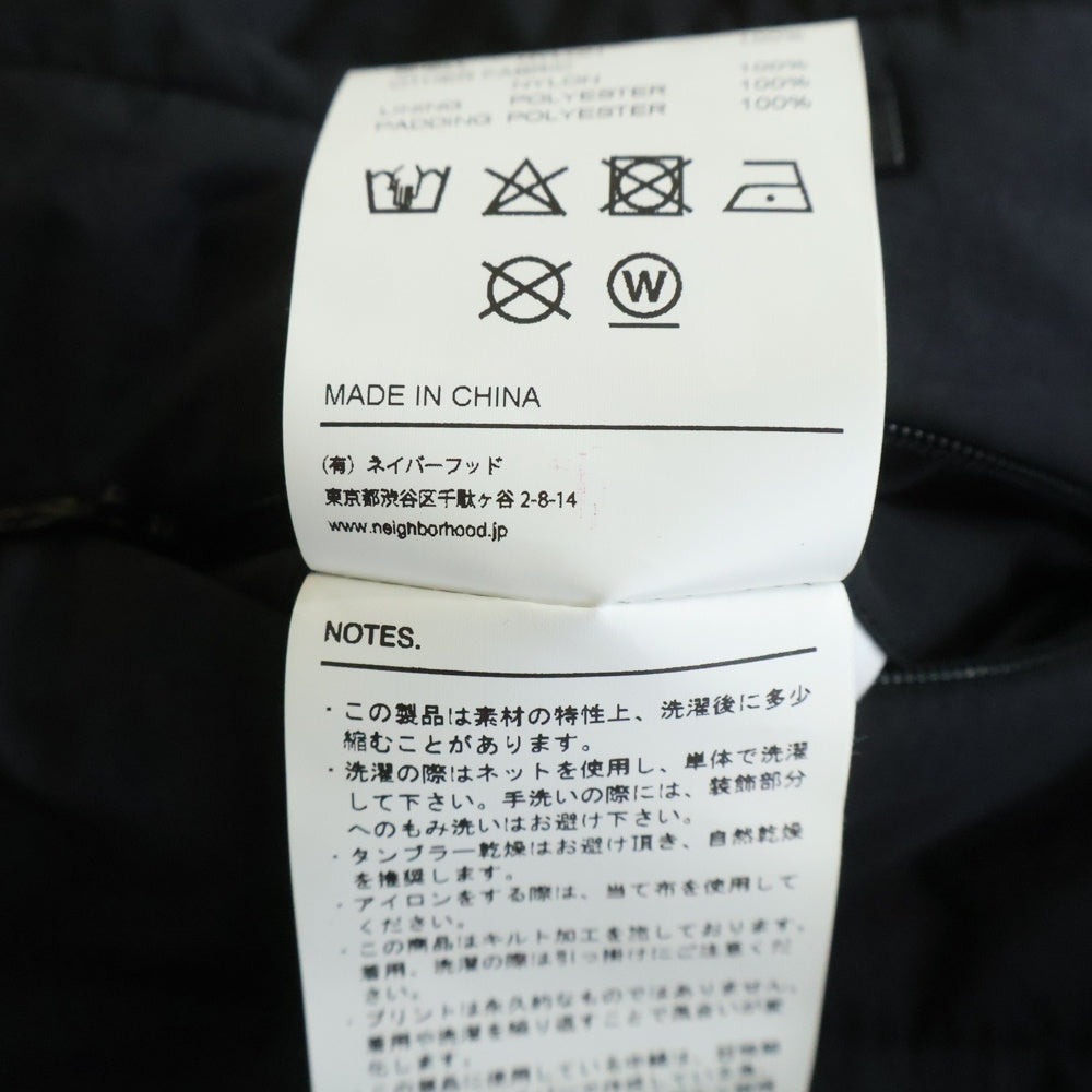 NEIGHBORHOOD(ネイバーフッド) 21AW PUFF/N-VEST パファー ナイロンベスト ブラック
