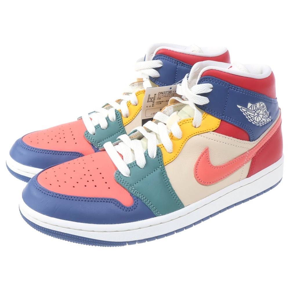 NIKE(ナイキ) WMNS AIR JORDAN 1 MID SE ウィメンズ エア ジョーダン 1 ミッド ミドルカットスニーカーシューズ マルチ US10.5/27.5cm DN3738-400 レディース