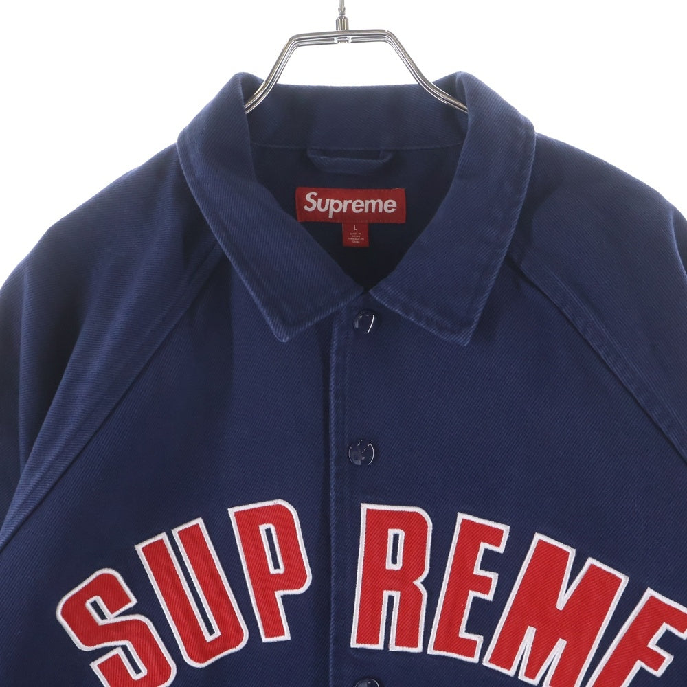 SUPREME(シュプリーム) 24SS Arc Denim Coaches Jacket ロゴデニムコーチジャケット ネイビー