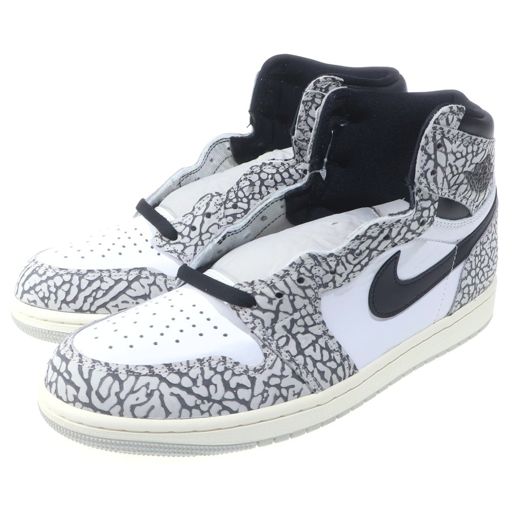 NIKE(ナイキ) AIR JORDAN 1 RETRO HIGH OG WHITE CEMENT ELEPHANT エアジョーダン1 ホワイトセメント サファリ ハイカットスニーカー US9.5/27.5cm DZ5485-052