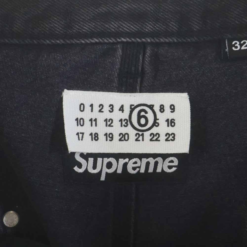 SUPREME(シュプリーム) 24SS ×MM6 Maison Margiel Foil Double Knee Painter Pant フォイル ダブルニー デニムペインターパンツ ブラック