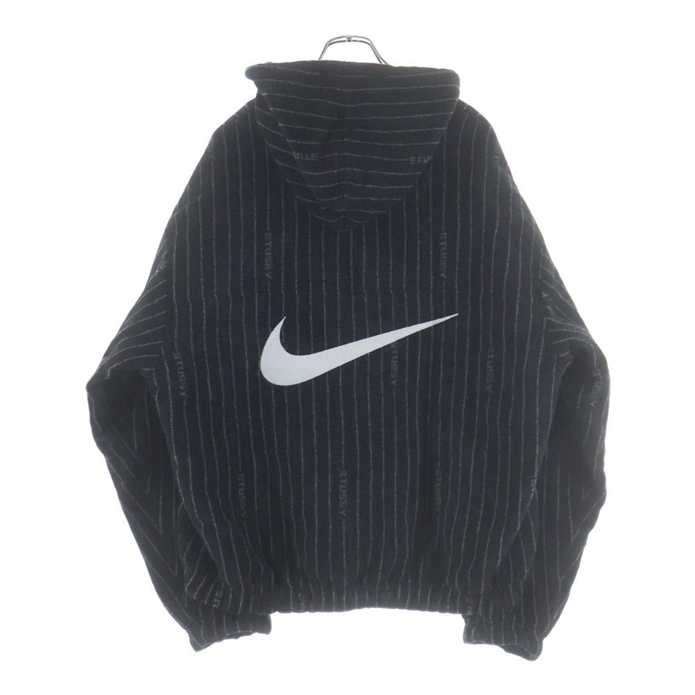 NIKE(ナイキ) ×STUSSY ステューシー NRG STRIPED WOOL JACKET BLACK DR4023-010 ストライプ ウール ジャケット ブラック