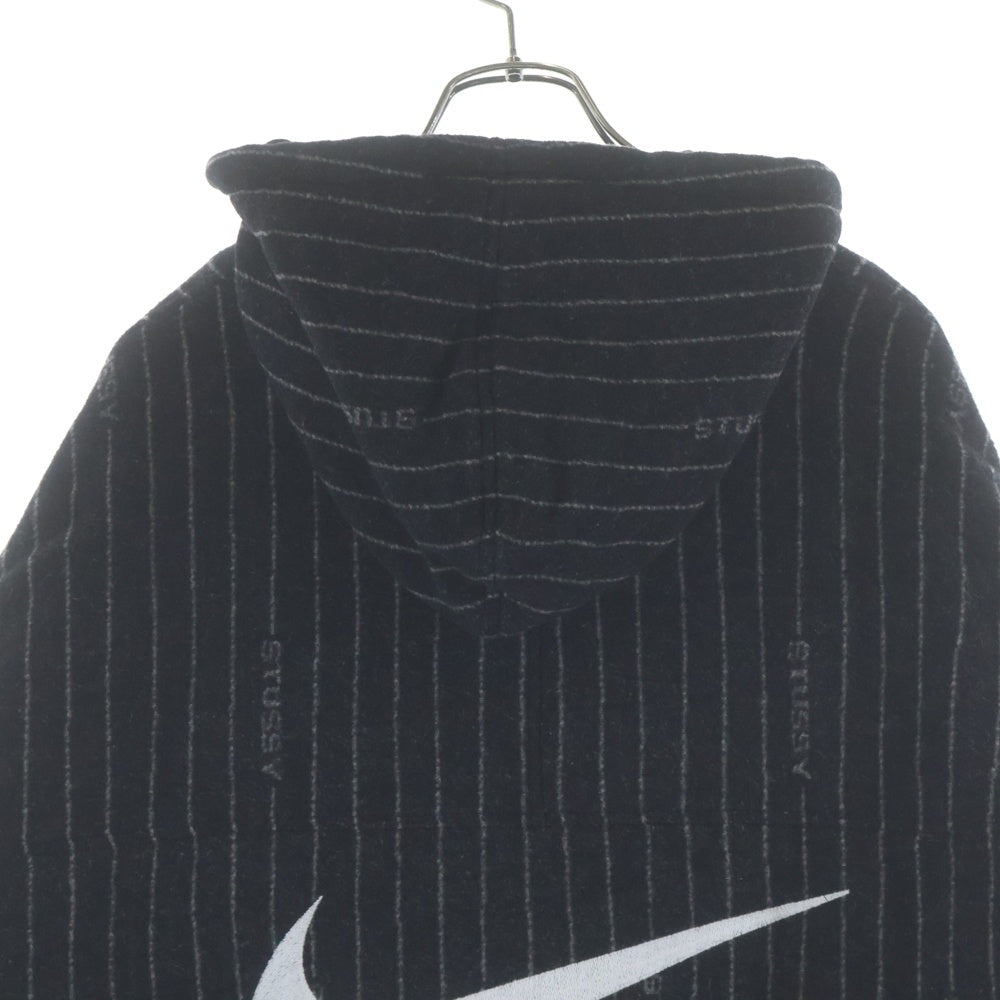 NIKE(ナイキ) ×STUSSY ステューシー NRG STRIPED WOOL JACKET BLACK DR4023-010 ストライプ ウール ジャケット ブラック