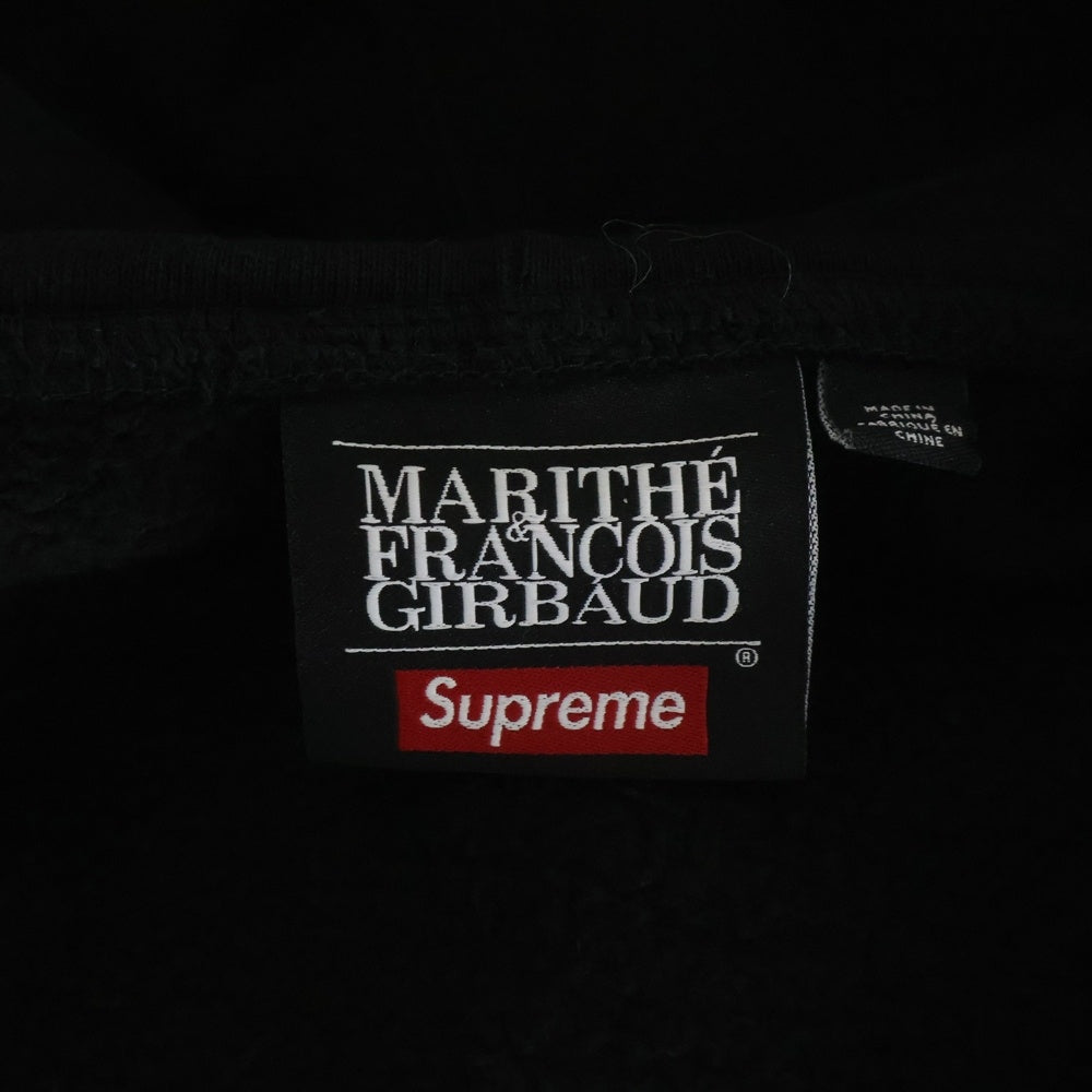 SUPREME(シュプリーム) 25SS ×Marithe Francois Girbaud Zip Up Hooded Sweatshirt ロゴ ジップアップ スウェットパーカー ブラック