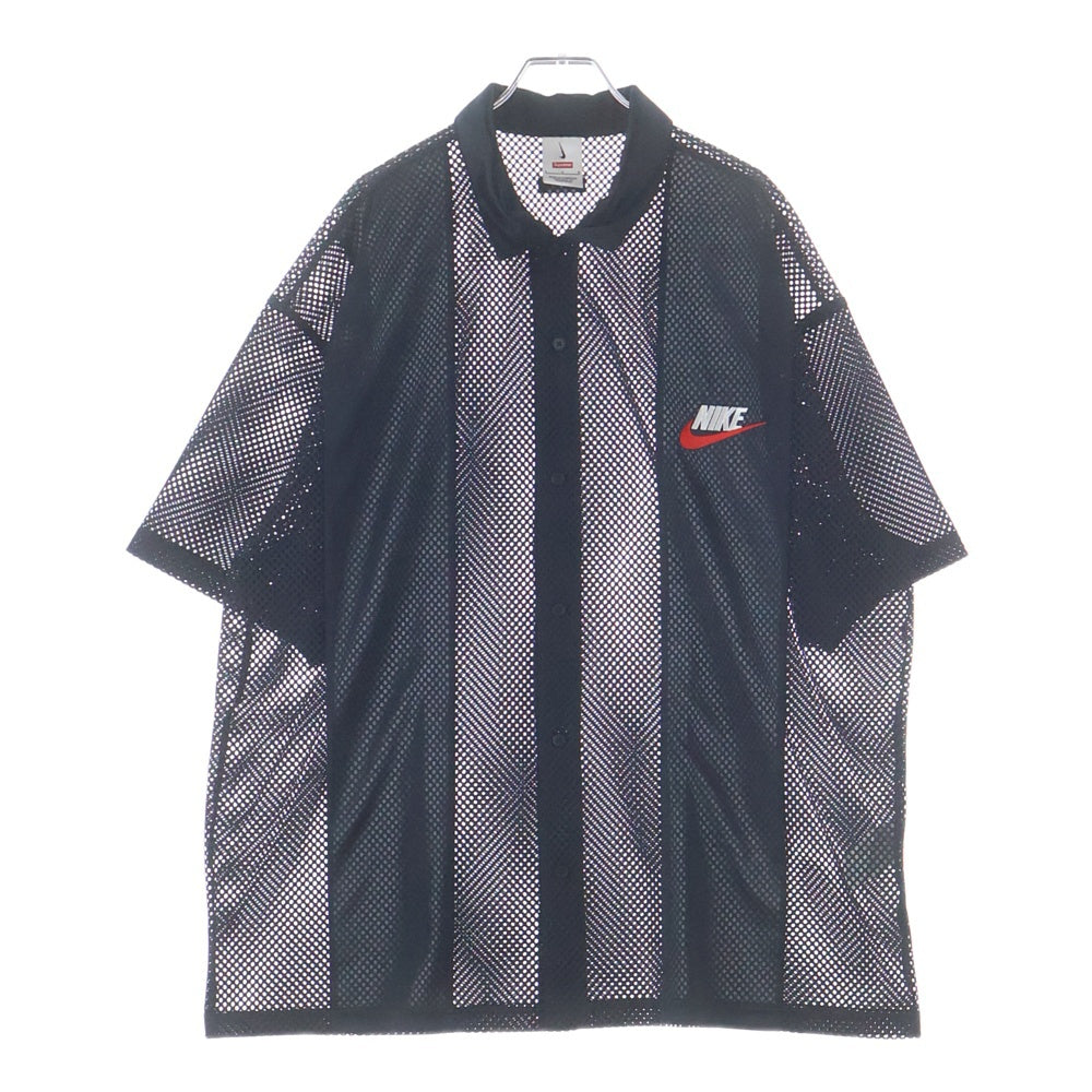 SUPREME(シュプリーム) 24SS ×NIKE Mesh S/S Shirt メッシュ 半袖 シャツ ブラック FQ0346-010