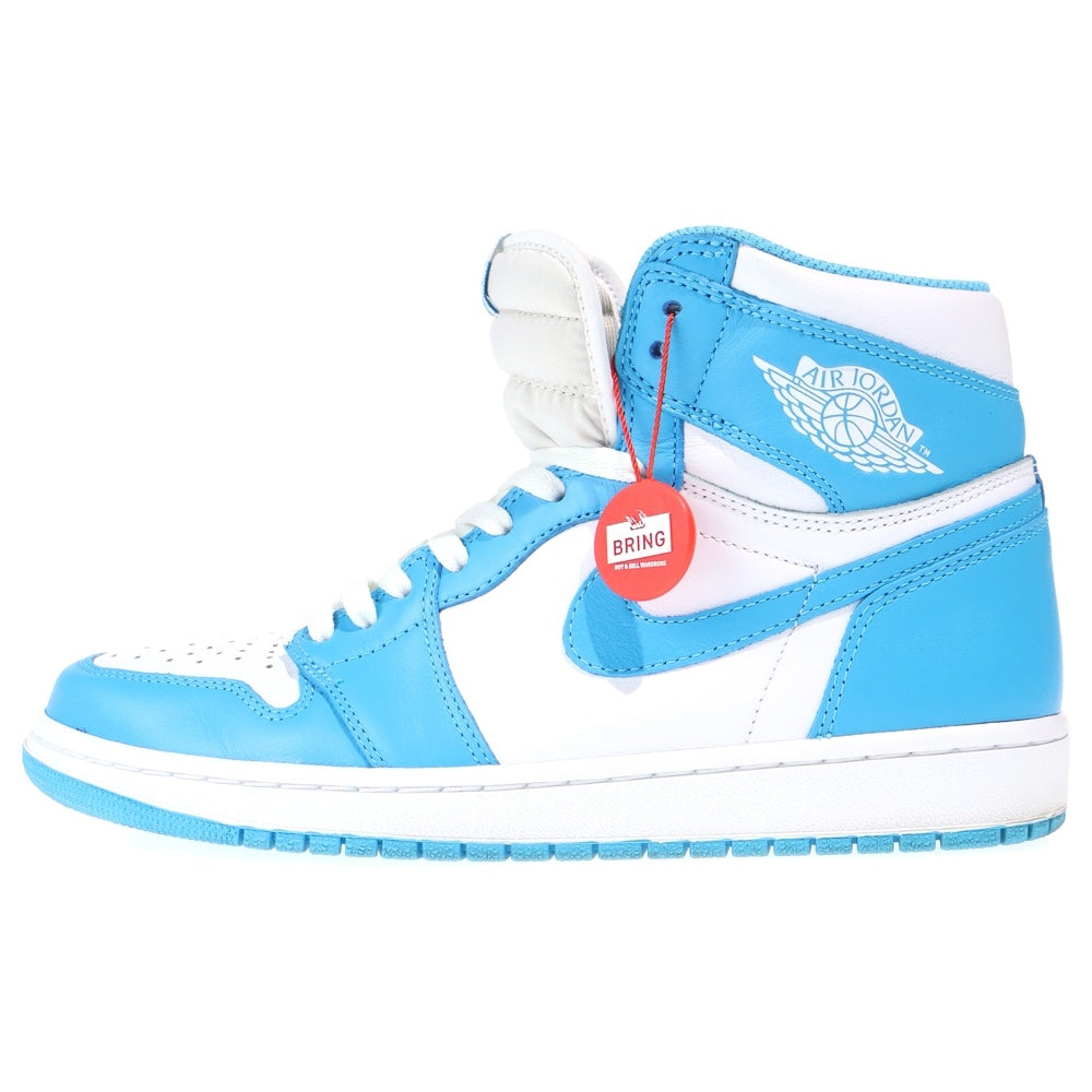 NIKE(ナイキ) AIR JORDAN1 RETRO HIGH UNC エアジョーダン1 ノースカロライナ ハイカットスニーカー ブルー/ホワイト US9.5/27.5cm 555088-117