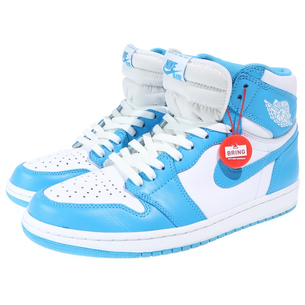 NIKE(ナイキ) AIR JORDAN1 RETRO HIGH UNC エアジョーダン1 ノースカロライナ ハイカットスニーカー ブルー/ホワイト US9.5/27.5cm 555088-117