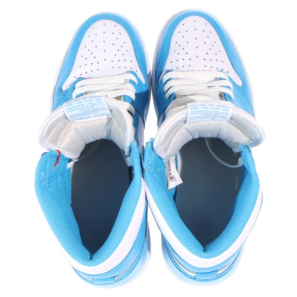NIKE(ナイキ) AIR JORDAN1 RETRO HIGH UNC エアジョーダン1 ノースカロライナ ハイカットスニーカー ブルー/ホワイト US9.5/27.5cm 555088-117