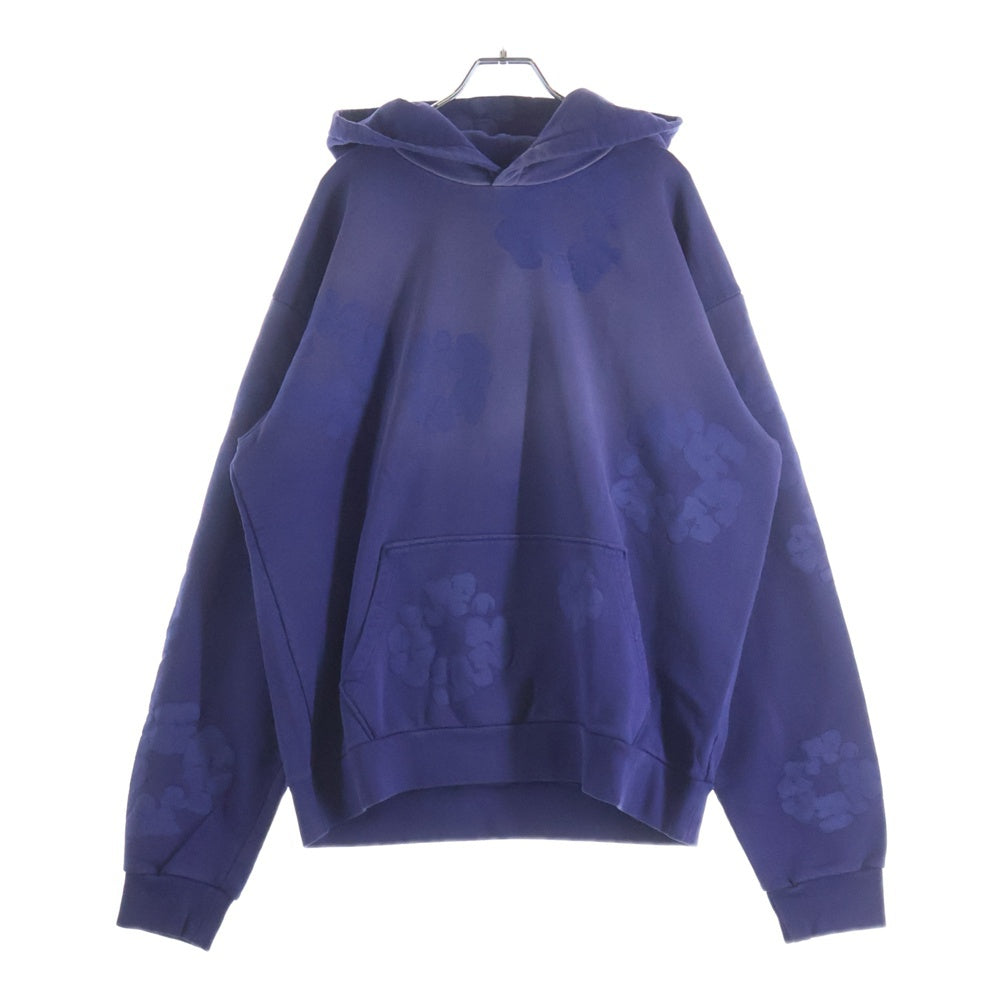 DENIM TEARS(デニムティアーズ) 25SS MONO WREATH HOODIE 総柄 プリント スウェットパーカー パープル SS25THD064