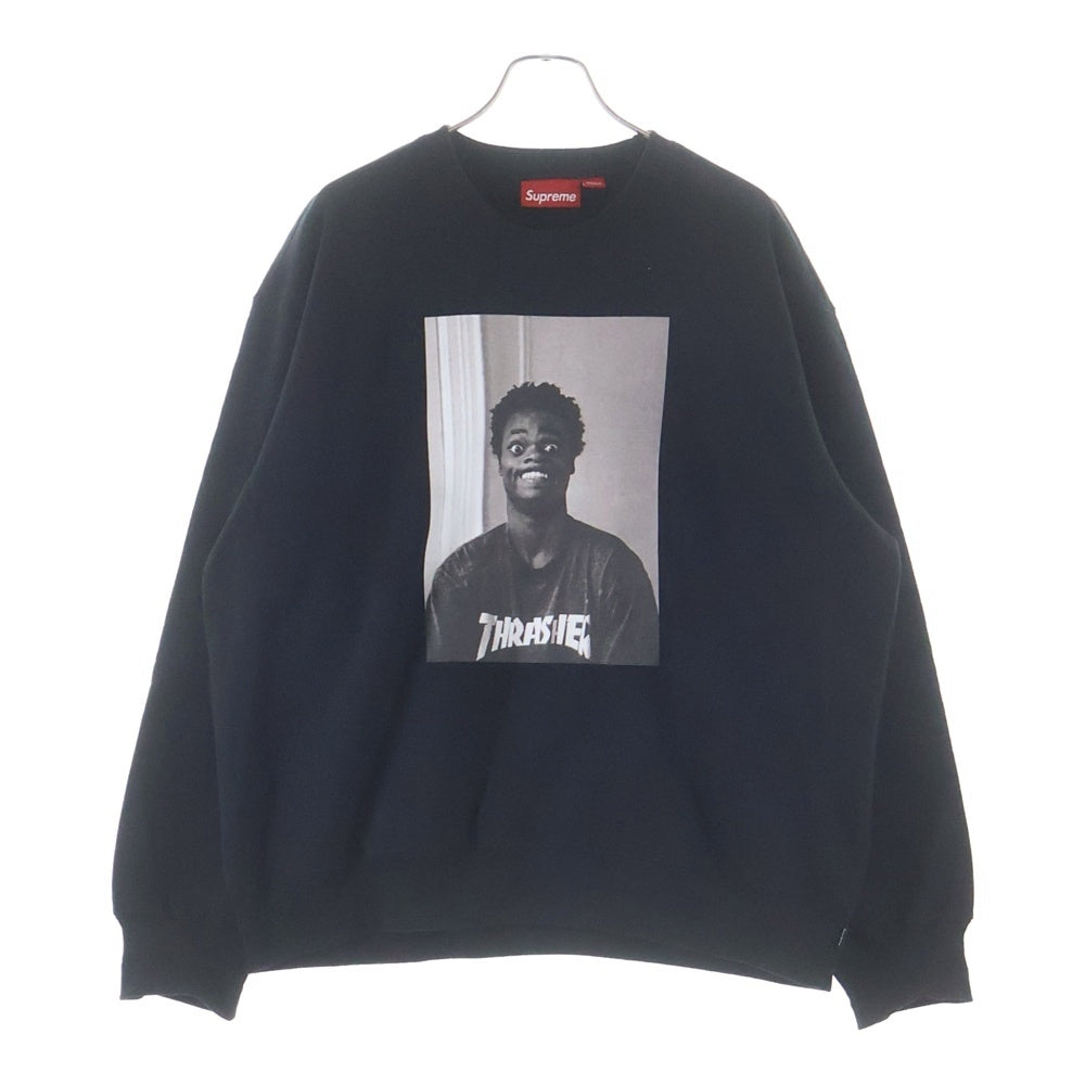 SUPREME(シュプリーム) 24AW ×Thrasher Crewneck スラッシャー スウェットクルーネックトレーナー ブラック