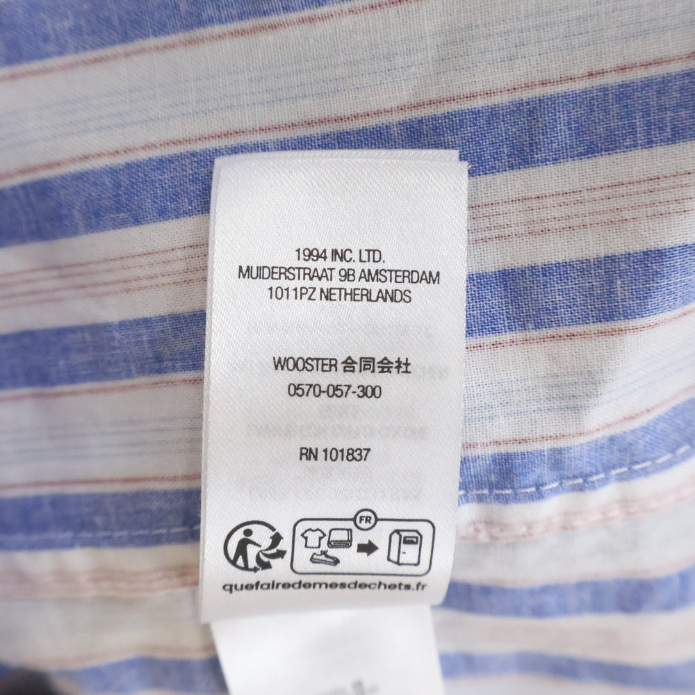 SUPREME(シュプリーム) Loose Fit Multi Stripe S/S Shirt ストライプ 半袖シャツ ブルー