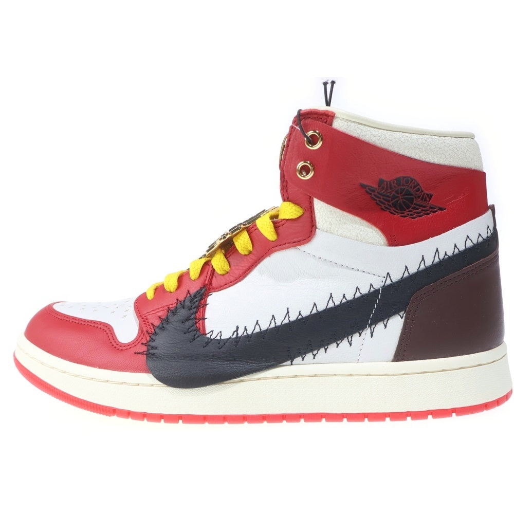 NIKE(ナイキ) ×TEYANA TAYLOR W AIR JORDAN 1 ZM AIR CMF 2 SP テヤナ テイラー ウィメンズ エアジョーダン1 ハイ ズーム ハイカットスニーカー レッド US11/28cm FJ0604-601 レディース
