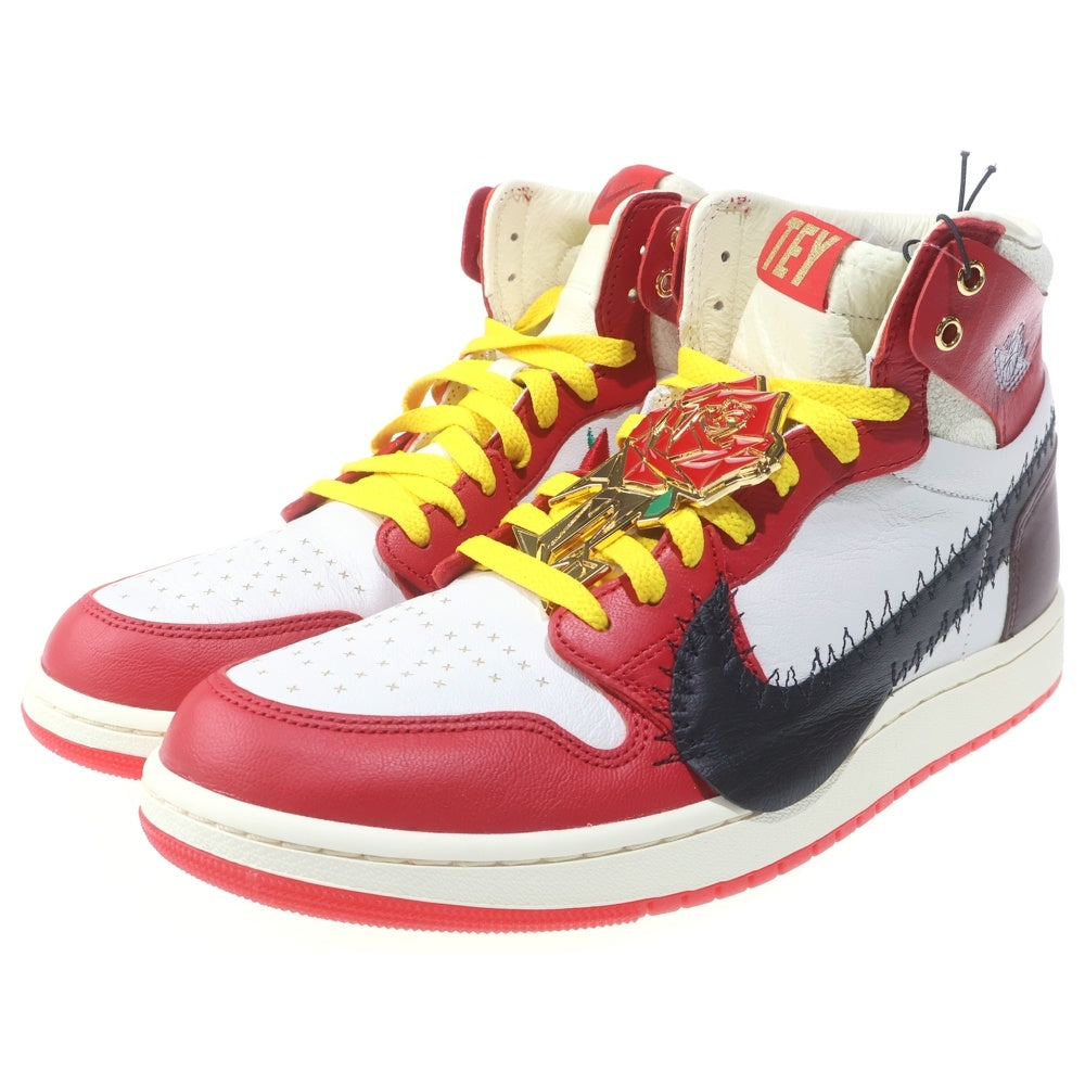 NIKE(ナイキ) ×TEYANA TAYLOR W AIR JORDAN 1 ZM AIR CMF 2 SP テヤナ テイラー ウィメンズ エアジョーダン1 ハイ ズーム ハイカットスニーカー レッド US11/28cm FJ0604-601 レディース