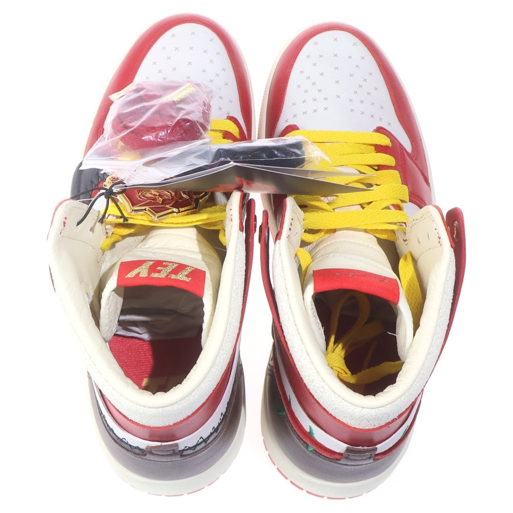 NIKE(ナイキ) ×TEYANA TAYLOR W AIR JORDAN 1 ZM AIR CMF 2 SP テヤナ テイラー ウィメンズ エアジョーダン1 ハイ ズーム ハイカットスニーカー レッド US11/28cm FJ0604-601 レディース