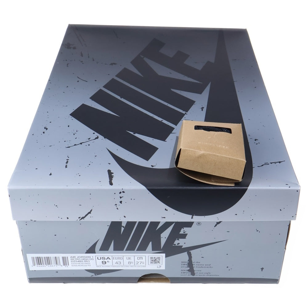 NIKE(ナイキ) AIR JORDAN 1 RETRO HIGH OG BLACK AND SMOKE GREY DZ5485-051 エアジョーダン ブラックアンドスモークグレー ハイカットスニーカー US9.5/27.5cm