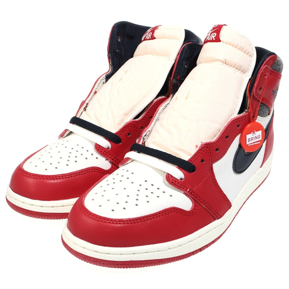 NIKE(ナイキ) AIR JORDAN 1 LOST & FOUND CHICAGO エアジョーダン1 ロスト ファウンド シカゴ ハイカットスニーカー ホワイト/レッド/ブラック US9.5/27.5cm DZ5485-612