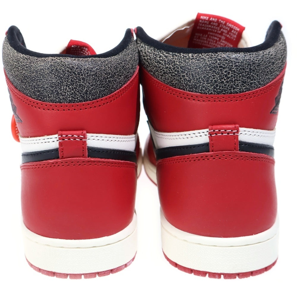 NIKE(ナイキ) AIR JORDAN 1 LOST & FOUND CHICAGO エアジョーダン1 ロスト ファウンド シカゴ ハイカットスニーカー ホワイト/レッド/ブラック US9.5/27.5cm DZ5485-612