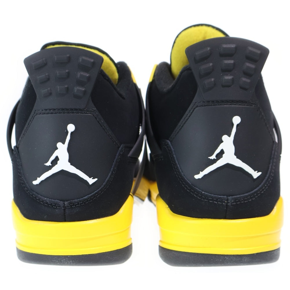 NIKE(ナイキ) AIR JORDAN 4 RETRO THUNDER エアジョーダン 4 レトロ サンダー ハイカットスニーカー ブラック/イエロー US9.5/27.5cm DH6927-017