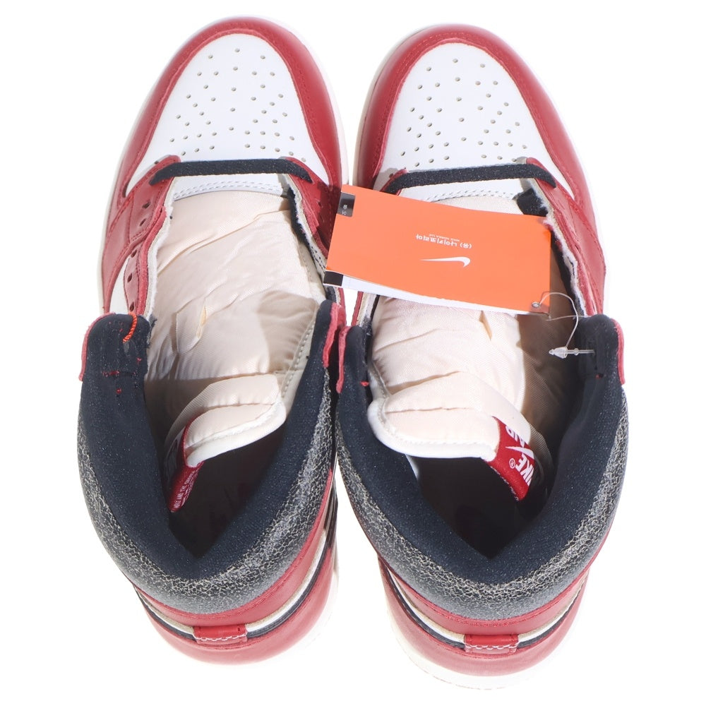 NIKE(ナイキ) AIR JORDAN 1 LOST & FOUND CHICAGO エアジョーダン1 ロスト ファウンド シカゴ ハイカットスニーカー ホワイト/レッド/ブラック US9/27cm DZ5485-612