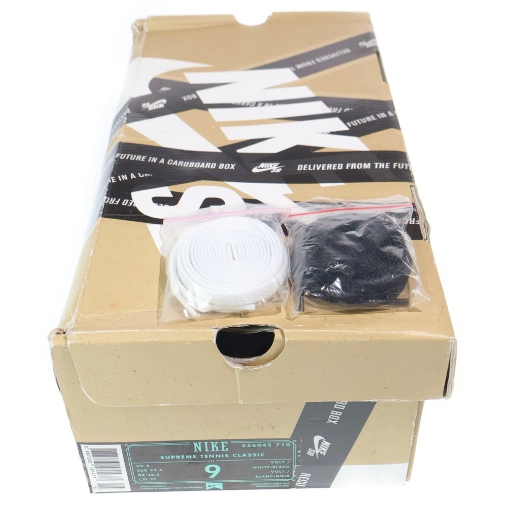 NIKE SB(ナイキエスビー) 【観賞用2012年製】13SS ×SUPREME TENNIS CLASSIC シュプリーム テニスクラシック ローカットスニーカーシューズ イエロー US9/27cm 556045-710