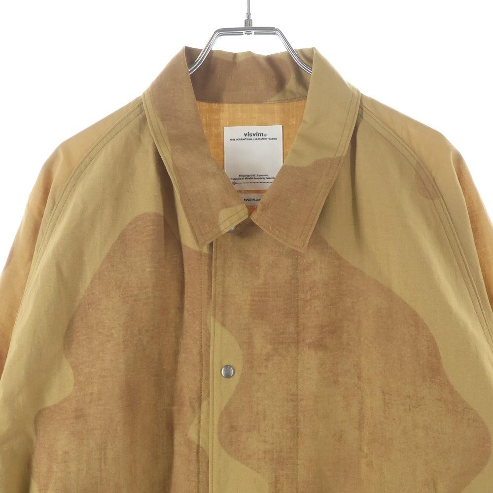 VISVIM(ヴィスヴィム) FOUR WINDS COAT ウール リネン ロングコート ブラウン 0121205013026