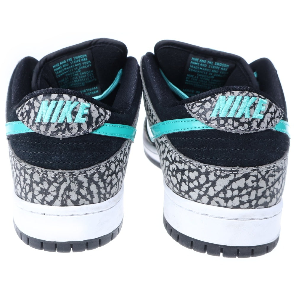 NIKE SB(ナイキエスビー) DUNK LOW PRO SB ATMOS ELEPHANT ダンク ロー プロ エスビー アトモス ローカット スニーカー ブラック/グレー US9/27cm BQ6817-009