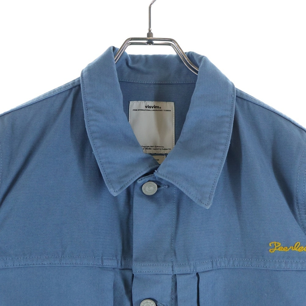 VISVIM(ヴィスヴィム) 2ND TYPE コットン トラッカージャケット ブルー 0117205013035