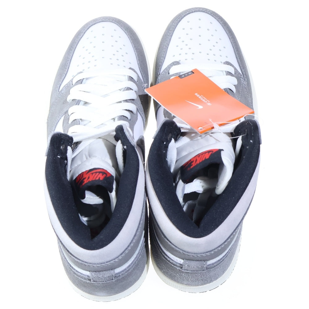 NIKE(ナイキ) AIR JORDAN 1 RETRO HIGH OG BLACK AND SMOKE GREY エアジョーダン 1 ブラックアンドスモークグレー ハイカットスニーカー US8/26cm DZ5485-051
