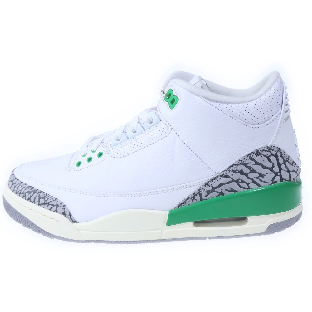 NIKE(ナイキ) WMNS AIR JORDAN 3 RETRO LUCKY GREEN ウィメンズ エアジョーダン 3 レトロ ラッキー グリーン ハイカットスニーカー ホワイト/グリーン US11/28cm CK9246-136 レディース