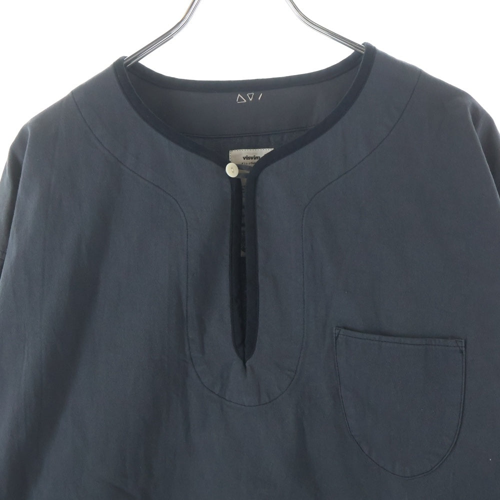 VISVIM(ヴィスヴィム) BORDER TUNIC P.O. VT BANDANA バンダナ長袖シャツ グレー0118205011005