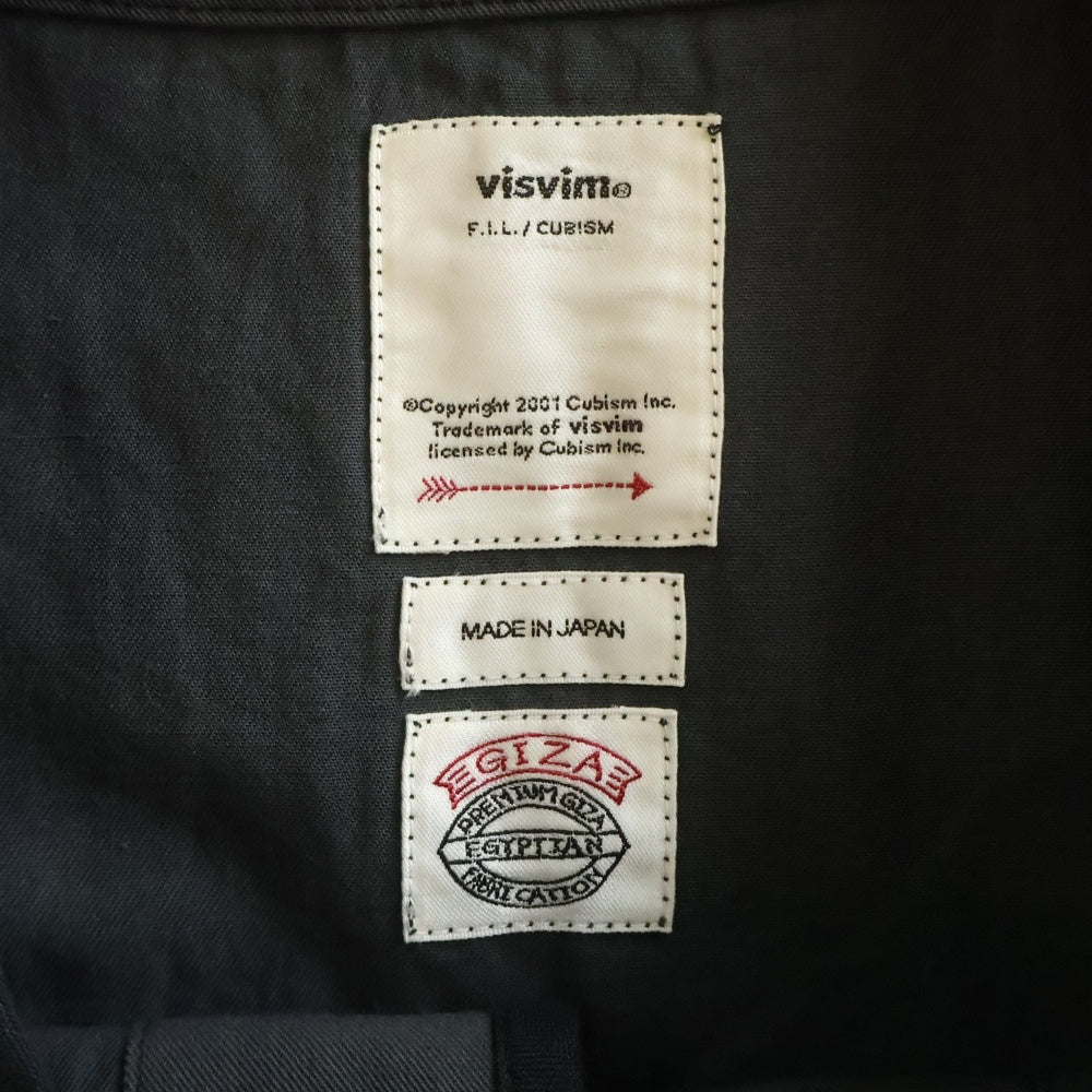 VISVIM(ヴィスヴィム) BORDER TUNIC P.O. VT BANDANA バンダナ長袖シャツ グレー0118205011005