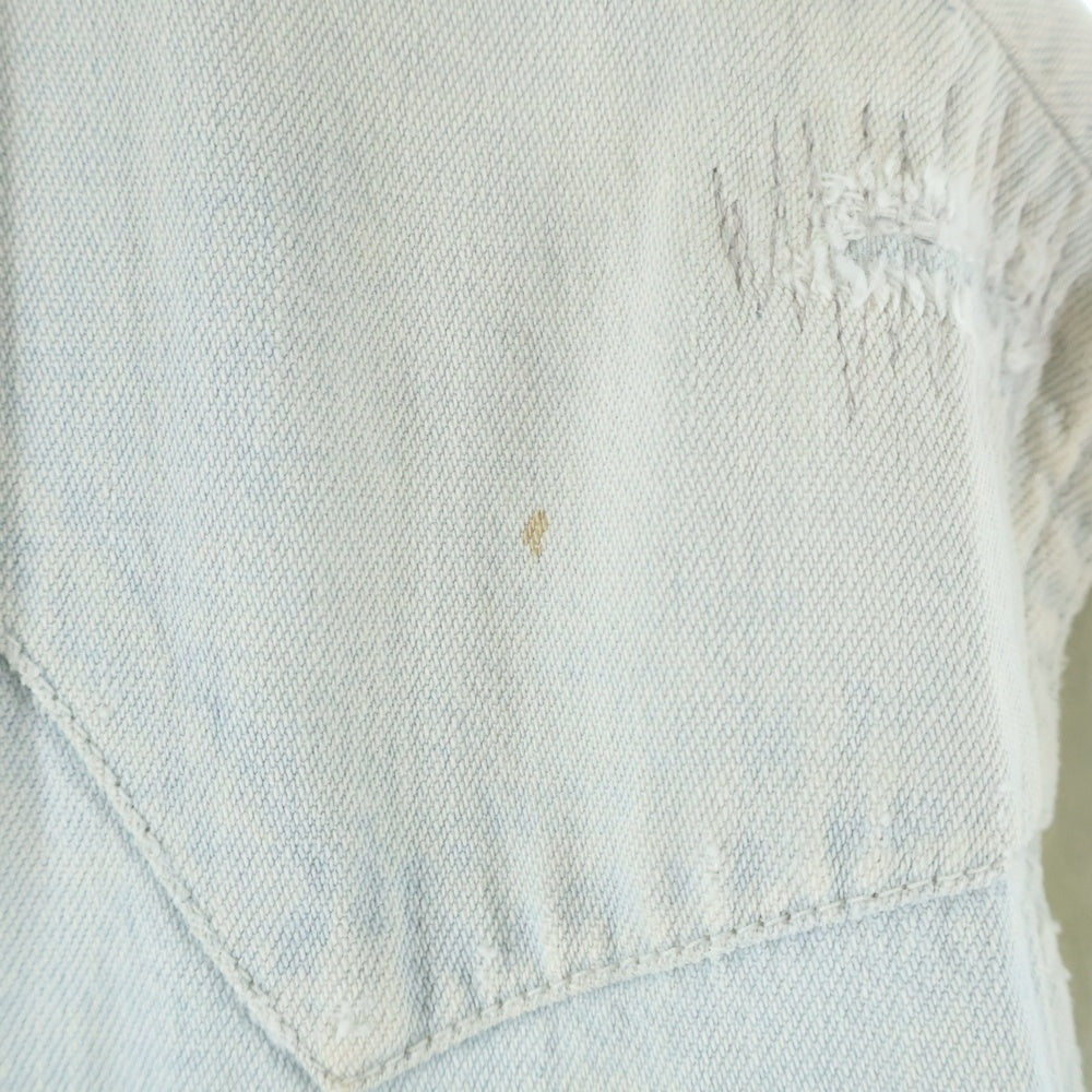 VISVIM(ヴィスヴィム) ダメージ加工 デニムウエスタンシャツ 長袖 インディゴ