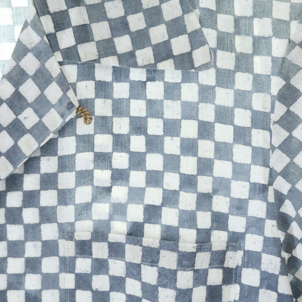 VISVIM(ヴィスヴィム) DUKE SHIRT S/S CHECKERBOARD チェッカーボード 半袖シャツ グレー 0116105011024