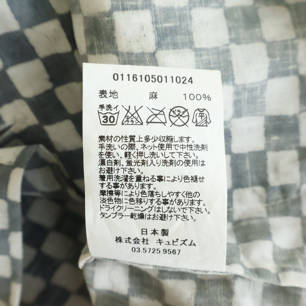 VISVIM(ヴィスヴィム) DUKE SHIRT S/S CHECKERBOARD チェッカーボード 半袖シャツ グレー 0116105011024