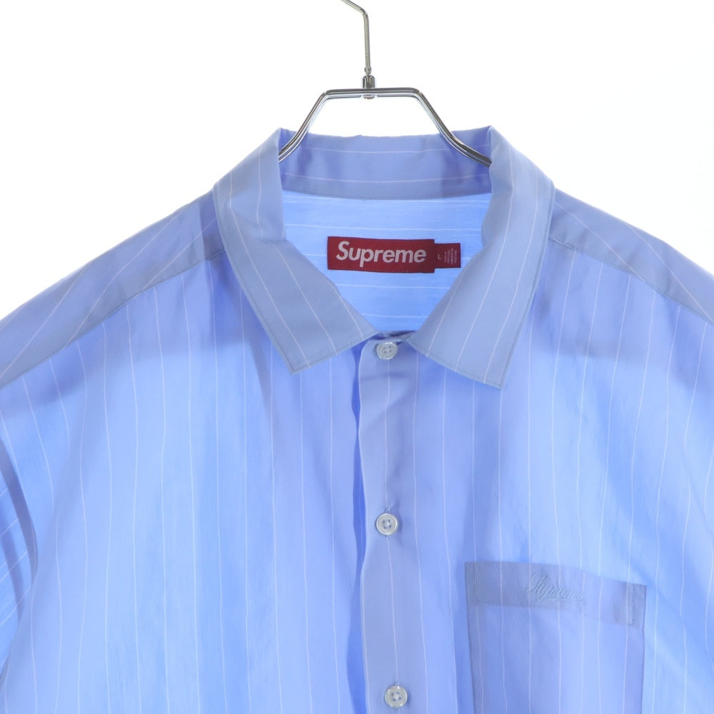 SUPREME(シュプリーム) 25SS Stripe S/S Pajama Shirt ストライプパジャマシャツ 半袖 ブルー