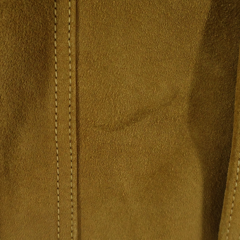 SAINT LAURENT PARIS(サンローランパリ) 15SS トラッパー リブ切替 ジップアップ レザージャケット ベージュ 361673 Y5H01