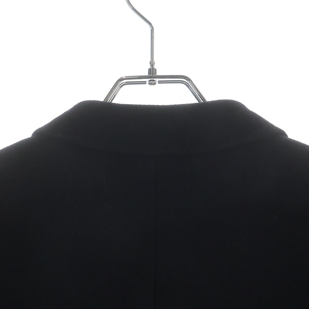 SAINT LAURENT PARIS(サンローランパリ) 15AW ピークトラペル ダブルブレスト チェスターコート ブラック 397010 Y835J