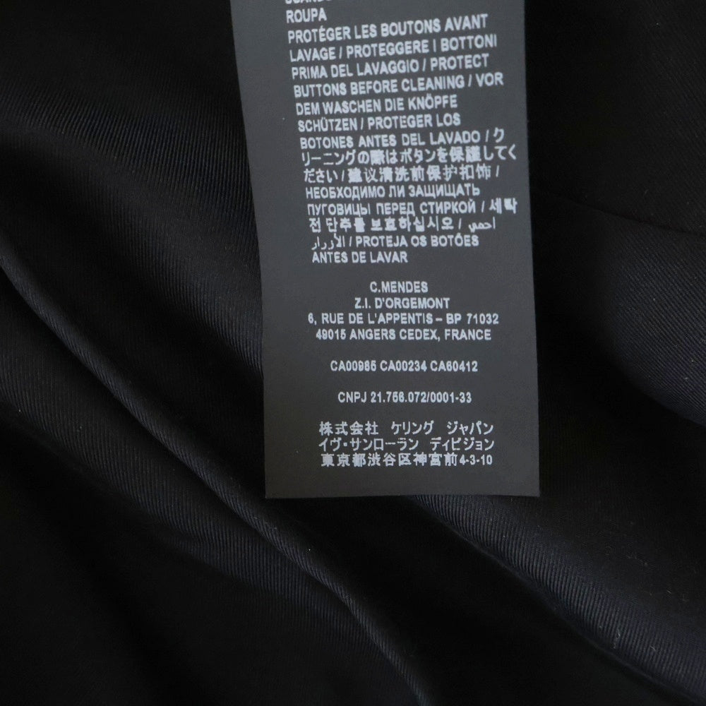 SAINT LAURENT PARIS(サンローランパリ) ツイード ノーカラージャケット レディース レッド/ブラック 672980 Y3C73