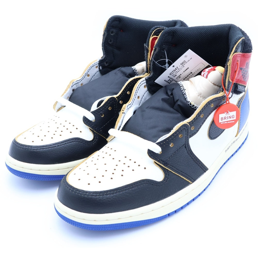 NIKE(ナイキ) ×Fragment Design ×UNION AIR JORDAN 1 HIGH OG フラグメントデザイン ユニオン エアジョーダン1 ハイカットスニーカー US9.5/27.5cm IO7847-002