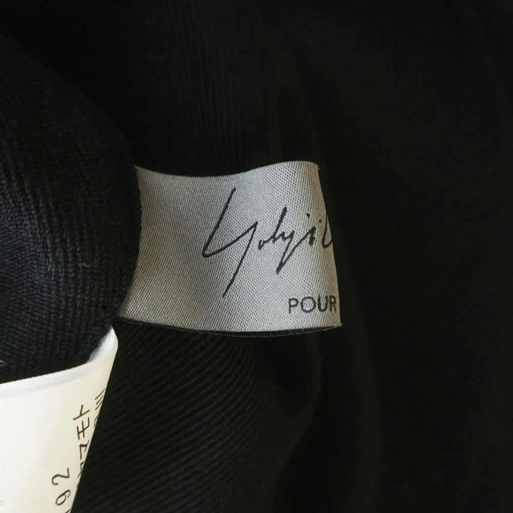 Yohji Yamamoto POUR HOMME(ヨウジヤマモト プールオム) 23AW アーミーギャバジン ビッグブラウス 長袖シャツ ブラック HJ-B02-101