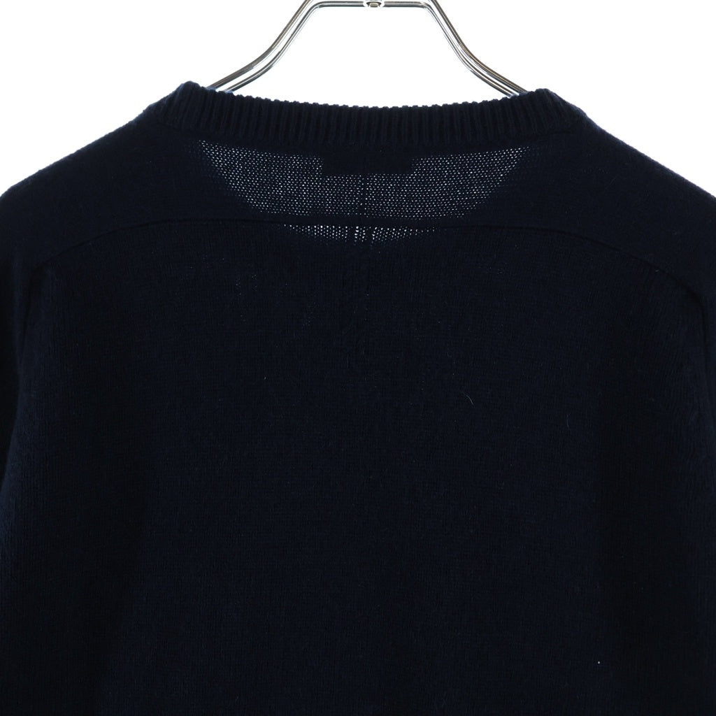 SAINT LAURENT PARIS(サンローランパリ) 14AW カシミヤ クルーネック ニット セーター ネイビー 353838 Y1YC1