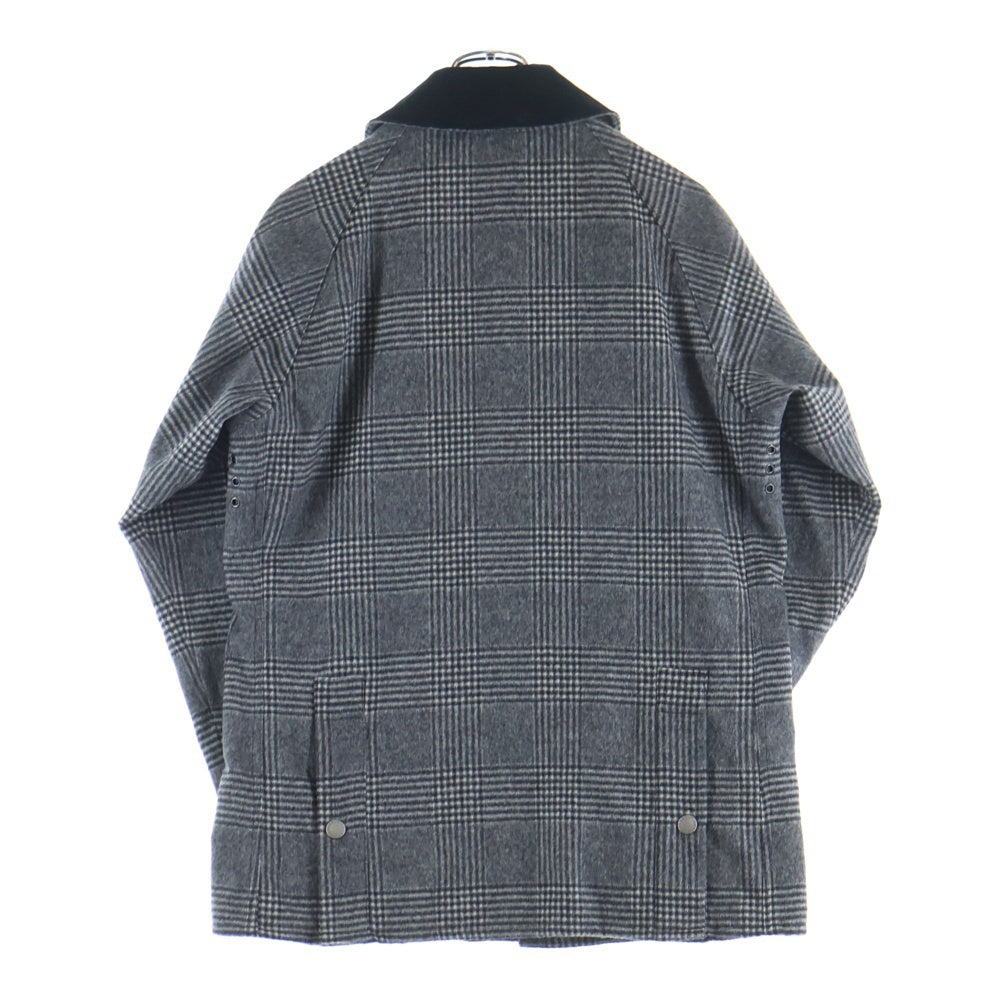 Barbour(バブアー) BEAMS別注 BEDALE SL ビームス ビデイル スリム カシミヤ混ウール チェック ジャケット グレー 1802215